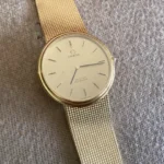 Montre Omega automatique DE Ville 100 % authentique, fabriquée en Suisse, en or jaune massif 18 carats (750)