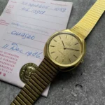 Montre Omega Constellation 1986 en or jaune massif 18 carats BA 391.8605 - 83,25 grammes + papiers – Image 11