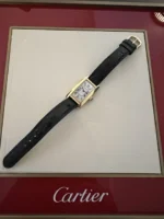 Montre Cartier Tank Américaine, petite, 2000, or jaune massif 18 carats, réf. 1710, boîte et papiers, W2601556 – Image 9
