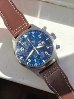 Chronographe IWC Pilot Le Petit Prince IW377714, cadran bleu, boîte et papiers, 2018