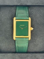 Montre Cartier Tank Louis Cartier verte 2023, grand modèle, boîtier en or 18 carats de 33,7 mm – Image 9
