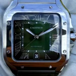 Montre Cartier Santos Grand Cadran Vert WSSA0062, 2024, Très bon état - Boîte et Papiers – Image 17