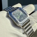 Montre Cartier Santos Grand Cadran Vert WSSA0062, 2024, Très bon état - Boîte et Papiers – Image 14