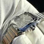 Montre Cartier Santos Grand Cadran Vert WSSA0062, 2024, Très bon état - Boîte et Papiers – Image 13