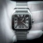 Montre Cartier Santos de Cartier 39,8 mm, cadran gris, bracelet en acier, 2025 (WSSA0037) – Image 7