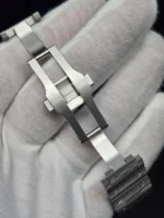 Montre Cartier Santos 2025, grand cadran vert, WSSA0062, bracelet acier/cuir, coffret complet – Image 5