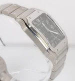 Cartier Santos 2025 Réf. WSSA0062 40 mm Cadran vert à chiffres romains Automatique Bracelet acier inoxydable et cuir – Image 9