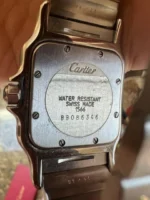 Montre homme Cartier Santos Bbc8346 authentique, bicolore, acier inoxydable, or 18 carats – Image 5