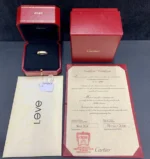 Bague CARTIER Love, petit modèle, en or jaune 18 carats 750, pavée de 88 diamants, B4083300 – Image 4