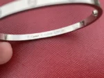 Bracelet Cartier Love en or blanc 18 carats (taille 15) – Image 17