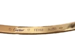 Bracelet Love Cartier en or rose 18 carats, 10 diamants, taille 17, petit modèle, 4 mm, boîte, Coa – Image 6