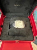 Montre Cartier Santos 31,5 mm WSSA0085 Dumont en acier inoxydable d'occasion – Image 6