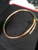 Bracelet jonc clou Cartier en or rose 750, petit modèle, 9,1 g – Image 8