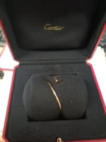 Bracelet jonc clou Cartier en or rose 750, petit modèle, 9,1 g – Image 5