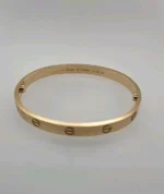 Bracelet Cartier Love en or jaune 18 carats, taille 18, fermoir à vis, neuf, avec boîte et papier – Image 6