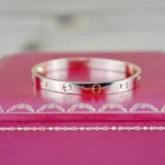Bracelet Cartier Love en or rose 18 carats, taille 16, ensemble complet avec papiers – Image 10