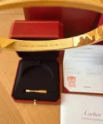 Bracelet Cartier Love en or jaune 18 carats, taille 15, avec boîte et certificat d'authenticité – Image 4