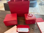 Manchette Cartier Love, or blanc 18 carats avec diamant, taille 17