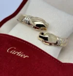Bracelet Cartier Panthère Cougar Trinity en or jaune, blanc et rose 18 carats, service 2025 – Image 23