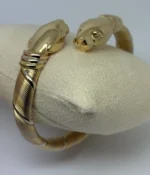 Bracelet Cartier Panthère Cougar Trinity en or jaune, blanc et rose 18 carats, service 2025 – Image 12