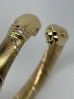 Bracelet Cartier Panthère Cougar Trinity en or jaune, blanc et rose 18 carats, service 2025 – Image 7