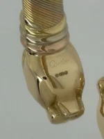 Bracelet Cartier Panthère Cougar Trinity en or jaune, blanc et rose 18 carats, service 2025 – Image 4