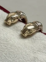 Boucles d'oreilles Trinity Cartier Panthère Cougar en or jaune, blanc et rose 18 carats, service 2025 – Image 11