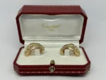 Boucles d'oreilles Trinity Cartier Panthère Cougar en or jaune, blanc et rose 18 carats, service 2025 – Image 5