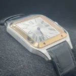 Montre homme Cartier Santos Dumont W2SA0011, cadran argenté, boîte et papiers – Image 11