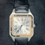 Montre homme Cartier Santos Dumont W2SA0011, cadran argenté, boîte et papiers – Image 7