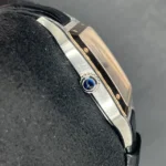 Montre homme Cartier Santos Dumont W2SA0011, cadran argenté, boîte et papiers – Image 5