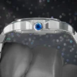 Montre Cartier Santos Medium en acier inoxydable avec cadran vert, 41,9 x 35,1 mm, WSSA0061, ensemble complet – Image 4