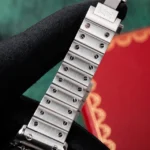 Montre Cartier Santos Medium Blanche 2021 Romaine 35 mm Acier Inoxydable Automatique WSSA0029 – Image 6