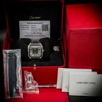 Bracelet Cartier Santos WSSA0037, excellent modèle complet, modèle X-tra Factory, 2022, 39,8 mm, grand modèle