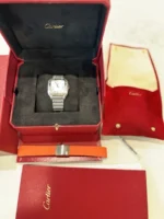 Montre Cartier Santos de Cartier Medium en acier inoxydable WSSA0029, coffret et papiers – Image 18
