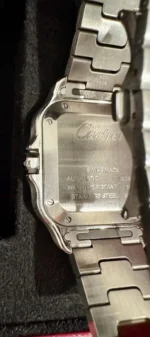 Montre Cartier Santos de Cartier Medium en acier inoxydable WSSA0029, coffret et papiers – Image 9