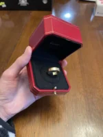 Bague Love classique Cartier avec 3 diamants en or jaune, taille 58 – Image 13