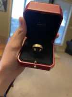 Bague Love classique Cartier avec 3 diamants en or jaune, taille 58 – Image 7