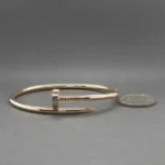 Estate Cartier 18K Rose Gold Juste En Clou Classic Bracelet – Image 4