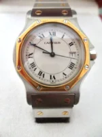 *Authentique* Rare CARTIER Santos Octagon 187902 État incroyable dans sa boîte ! – Image 14