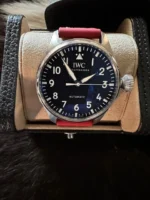 Montre IWC Big Pilot 43 mm avec 2 bracelets OEM, garantie d'usine, ensemble complet - Cadran noir – Image 3