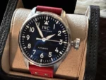 Montre IWC Big Pilot 43 mm avec 2 bracelets OEM, garantie d'usine, ensemble complet - Cadran noir – Image 2