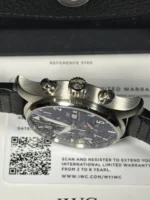 Montre d'aviateur chronographe IWC, cadran noir 43 mm – Image 9