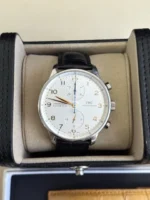 Montre automatique IWC Portugaise Chronographe Acier Cadran Argent 41 mm IW371445 – Image 7