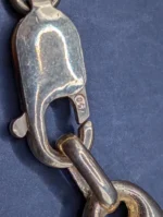 Italie 18K 750 Chaîne à maillons marins en or massif avec motif ancre, poids lourd 29,8 grammes – Image 5