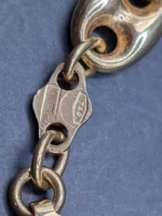 Italie 18K 750 Chaîne à maillons marins en or massif avec motif ancre, poids lourd 29,8 grammes – Image 4