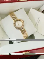 Montre Cartier Trinity pour femme, or jaune 18 carats et diamants ~ Boîte et papiers – Image 6