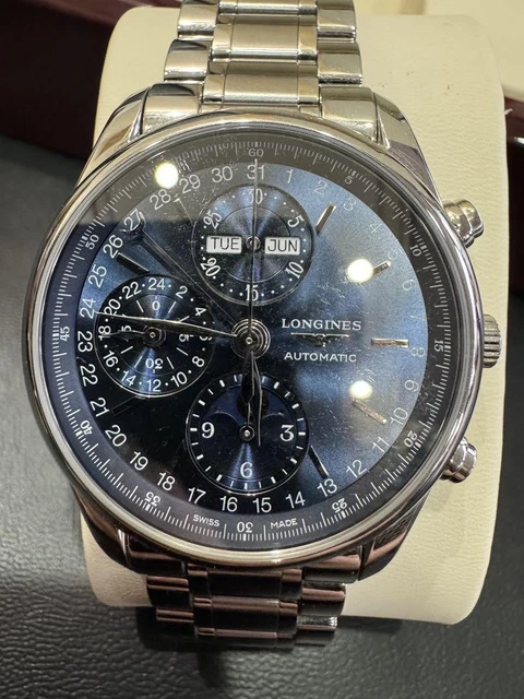 Longines-Master-Collection-Navy-Moon-Phase-Auto-Mens.webp Montre homme Longines Master Collection Navy Moon Phase Auto L2.673.4 – Image 1