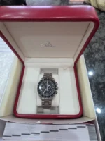 Chronographe automatique Omega Speedmaster HB-SIA GMT d'occasion. Bon état. – Image 7