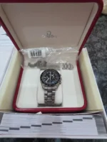 Chronographe automatique Omega Speedmaster HB-SIA GMT d'occasion. Bon état. – Image 3